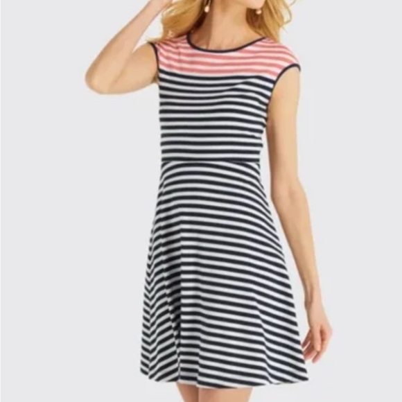 Draper James Dresses & Skirts - Draper James / Ponte A-Line / Nautical Navy Blue Striped / Women’s / XL